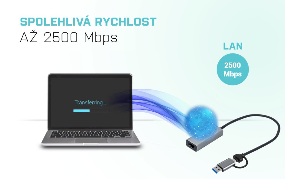 i-tec USB 3.1 Type C Metal 2.5Gbps Ethernet adaptér