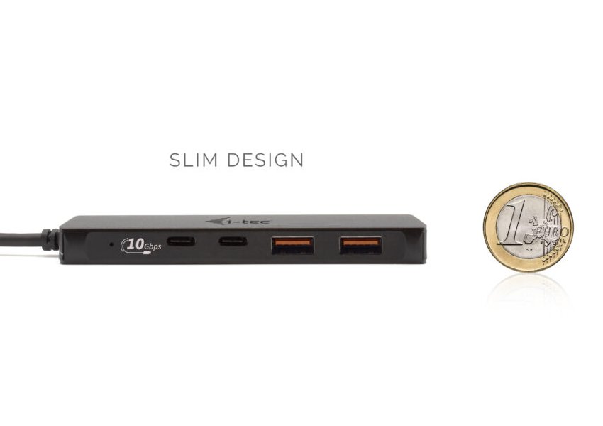 i-tec USB-A/USB-C Metal HUB 2x USB 3.1 + 2x USB-C