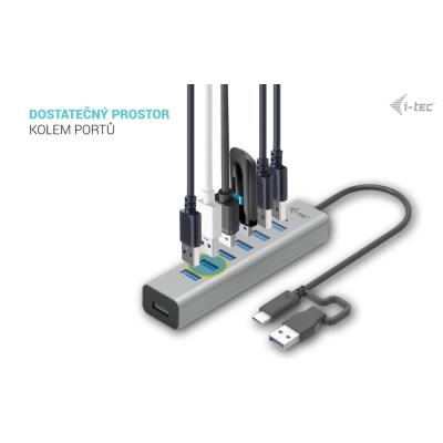 i-tec USB-C nabíjecí HUB Metal/ 7 portů/ USB-A 3.2 Gen 1/ kovový