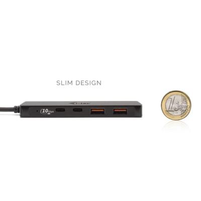i-tec USB-A/USB-C Metal HUB 2x USB 3.1 + 2x USB-C