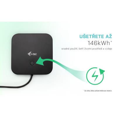 i-tec dokovací stanice USB-C Dual Display/ 2x DP/ 2x USB-C/ 5x USB/ LAN/ Power Delivery 65W + univerzální nabíječka 112W