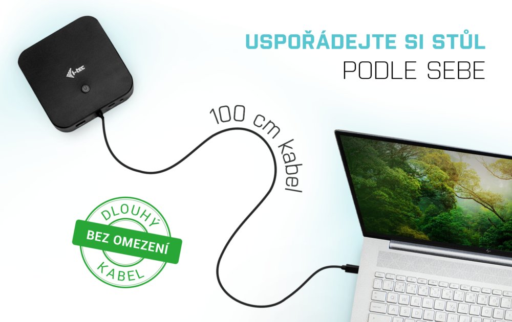 i-tec dokovací stanice/ 2x USB-C/ HDMI/ DP/ 3x USB 3.0/ 2x USB 2.0/ LAN/ PD 100W + univerzální nabíječka 112W