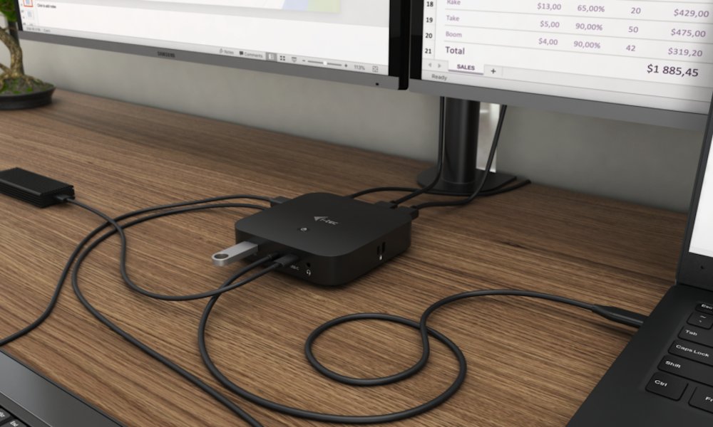 i-tec dokovací stanice/ 2x USB-C/ HDMI/ DP/ 3x USB 3.0/ 2x USB 2.0/ LAN/ PD 100W + univerzální nabíječka 112W