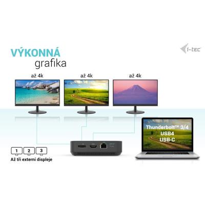 i-tec dokovací stanice/ 2x USB-C/ 2x USB 2.0/ 3x USB 3.0/ HDMI/ 2x DP/ LAN/ Power Delivery 100 W + univ. nabíječka 100 W