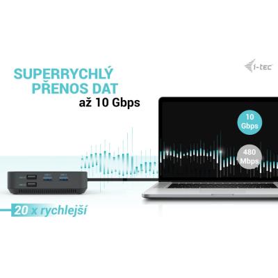 i-tec dokovací stanice/ 2x USB-C/ 2x USB 2.0/ 3x USB 3.0/ HDMI/ 2x DP/ LAN/ Power Delivery 100 W + univ. nabíječka 100 W