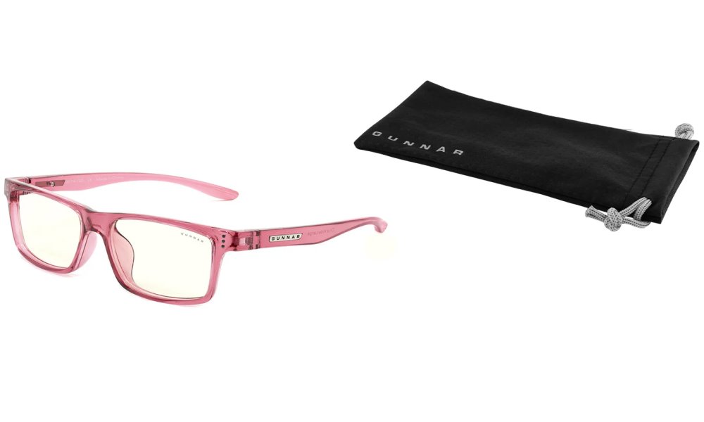 GUNNAR kancelářske/herní brýle  CRUZ KIDS LARGE (8-12) PINK čirá skla BLF 35 NATURAL focus