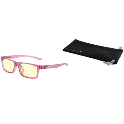 GUNNAR kancelářske/herní brýle  CRUZ KIDS LARGE (8-12) PINK jantarová skla BLF 65 NATURAL focus