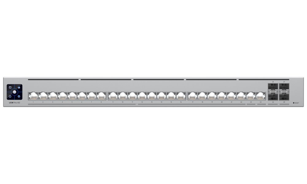 Ubiquiti UniFi Switch Pro HD 24 - 22x 2.5GbE, 2x 10GbE, 4x SFP+, Etherlighting