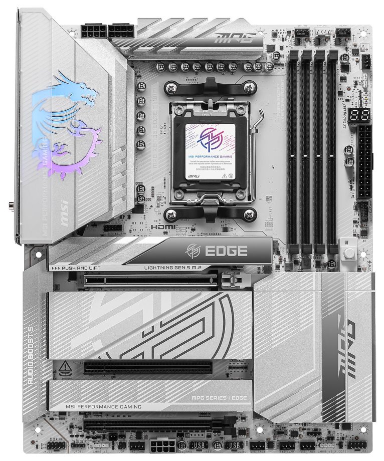 MSI MPG X870E EDGE TI WIFI / AMD X870E / AM5 / 4x DDR5 / M.2 / USB4 / WiFi / ATX