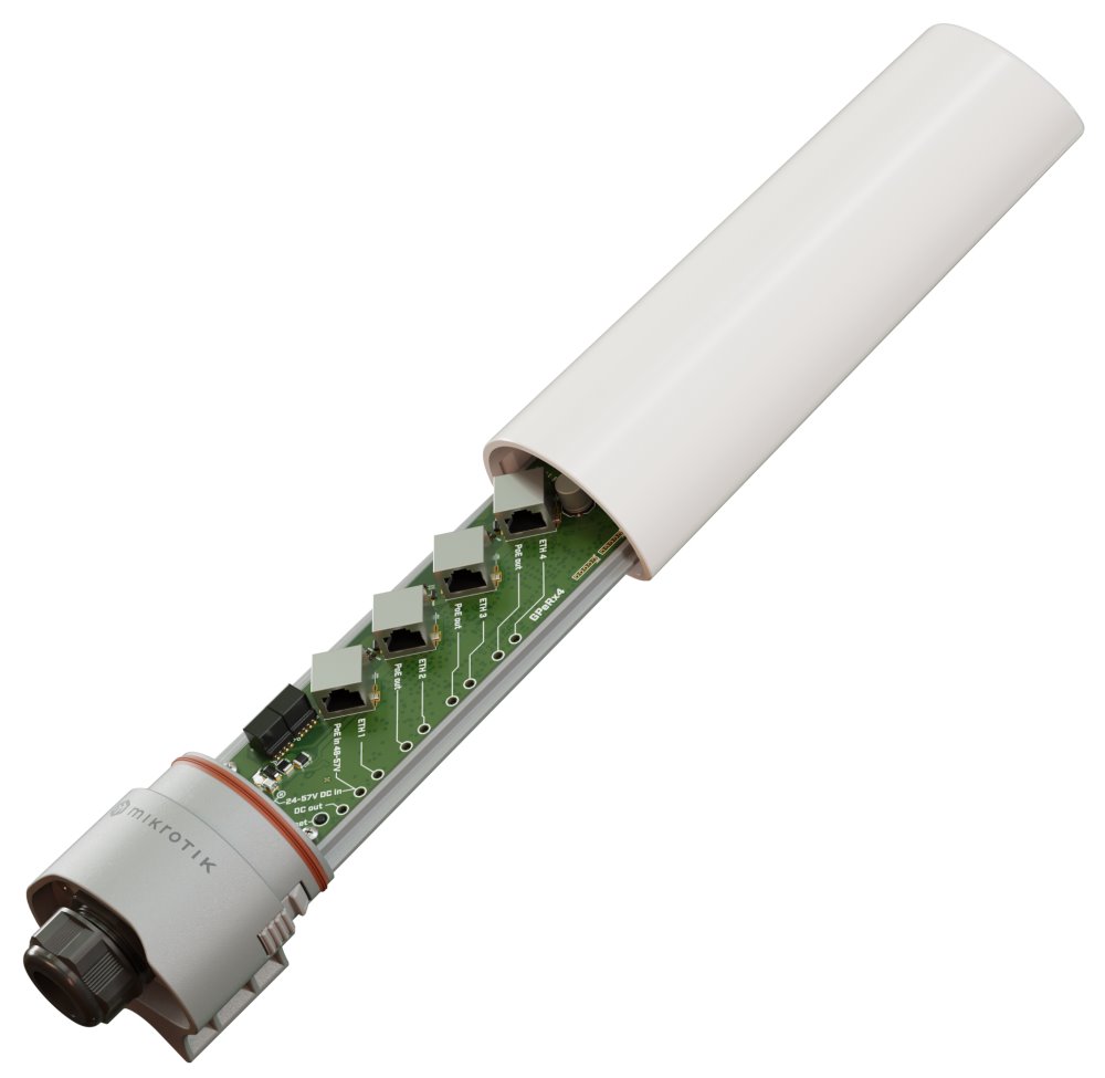 MikroTik GPeRx4, 4x Gbit LAN repeater, 90W