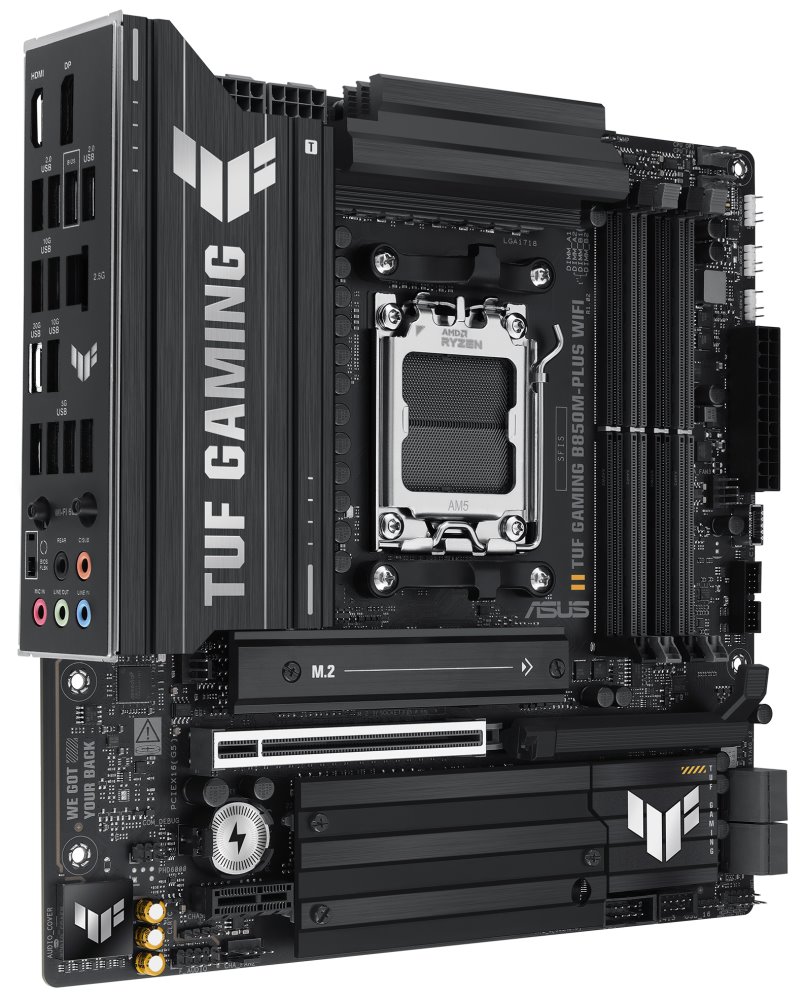 ASUS TUF GAMING B850M-PLUS WIFI / B850 / AM5 / DDR5 / DP / HDMI / USB-C / 3x M.2 / WIFI / mATX