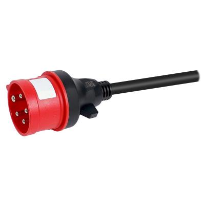 EVSE AC přenosná, třifázová nabíječka pro elektromobily, pro domácnosti, 11kW, 400V, 16A, 6m kabel s konektorem T2