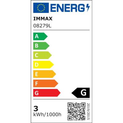IMMAX GOAL designové nástěnné LED svítidlo, vypínač, USB, 3W, bílé