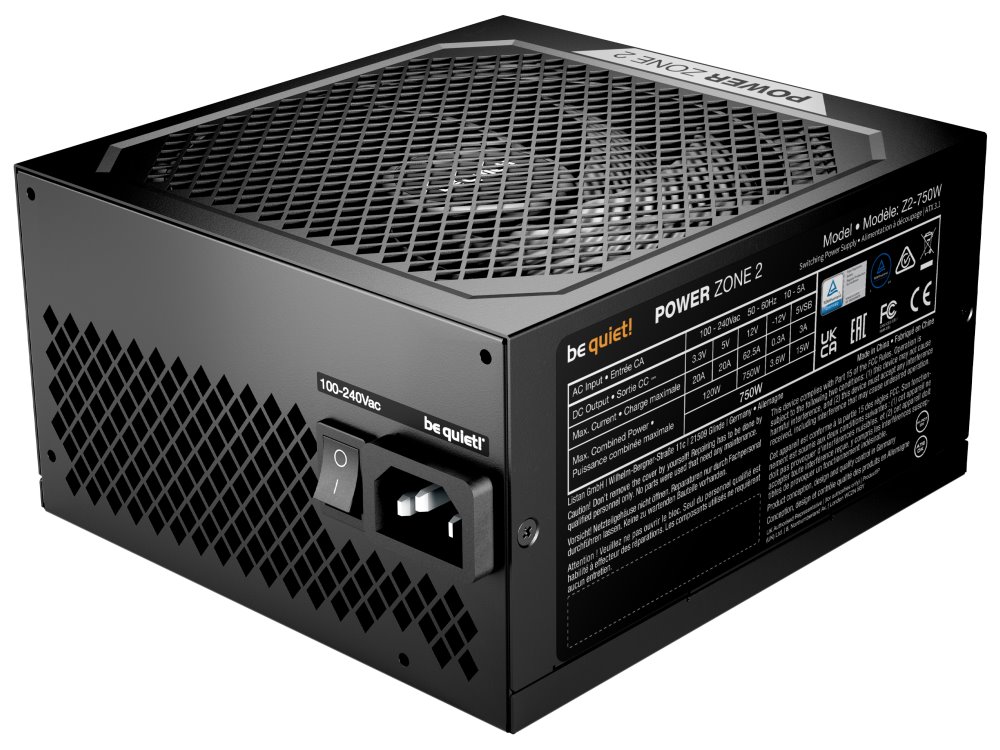 Be quiet! / zdroj POWER ZONE 2 850W / ATX 3.1 / 140mm fan / částečně pasivní / 80 PLUS Platinum
