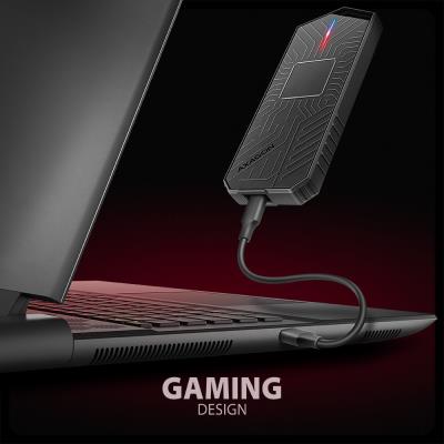 AXAGON externí RGB box pro M.2 NVMe SSD / EEM2-GAM / USB-C / USB 3.2 Gen2 / až 10 Gbit/s / kabel 50cm