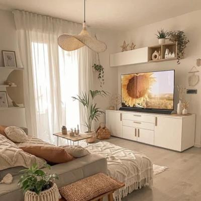 IMMAX BOHO SOMBRERO designové závěsné svítidlo D70cm, E27, přírodní ratan