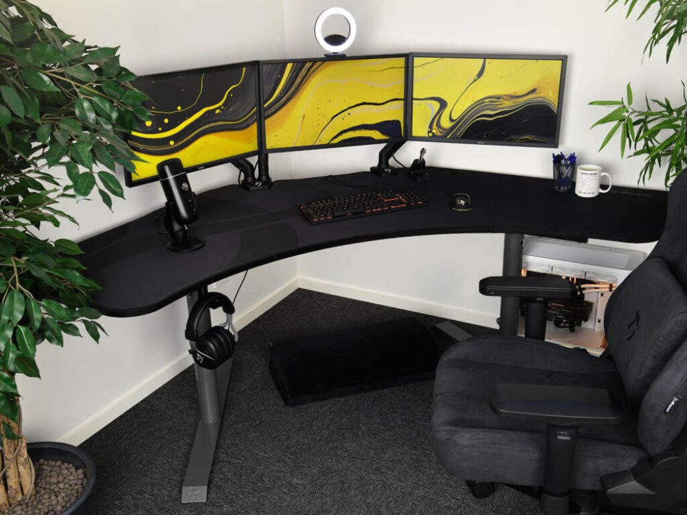 AROZZI ARENA Angelo DeskPad Gun Metal/ ochranná podložka pro stůl Arena Angelo