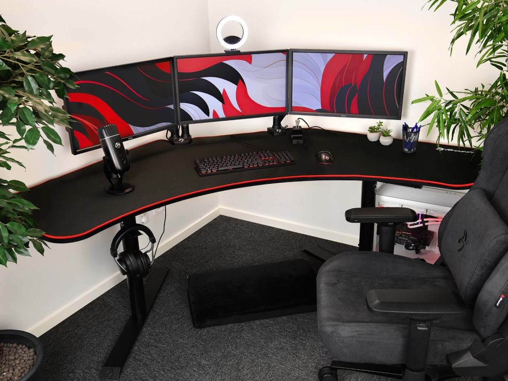 AROZZI ARENA Angelo DeskPad Black/ ochranná podložka pro stůl Arena Angelo