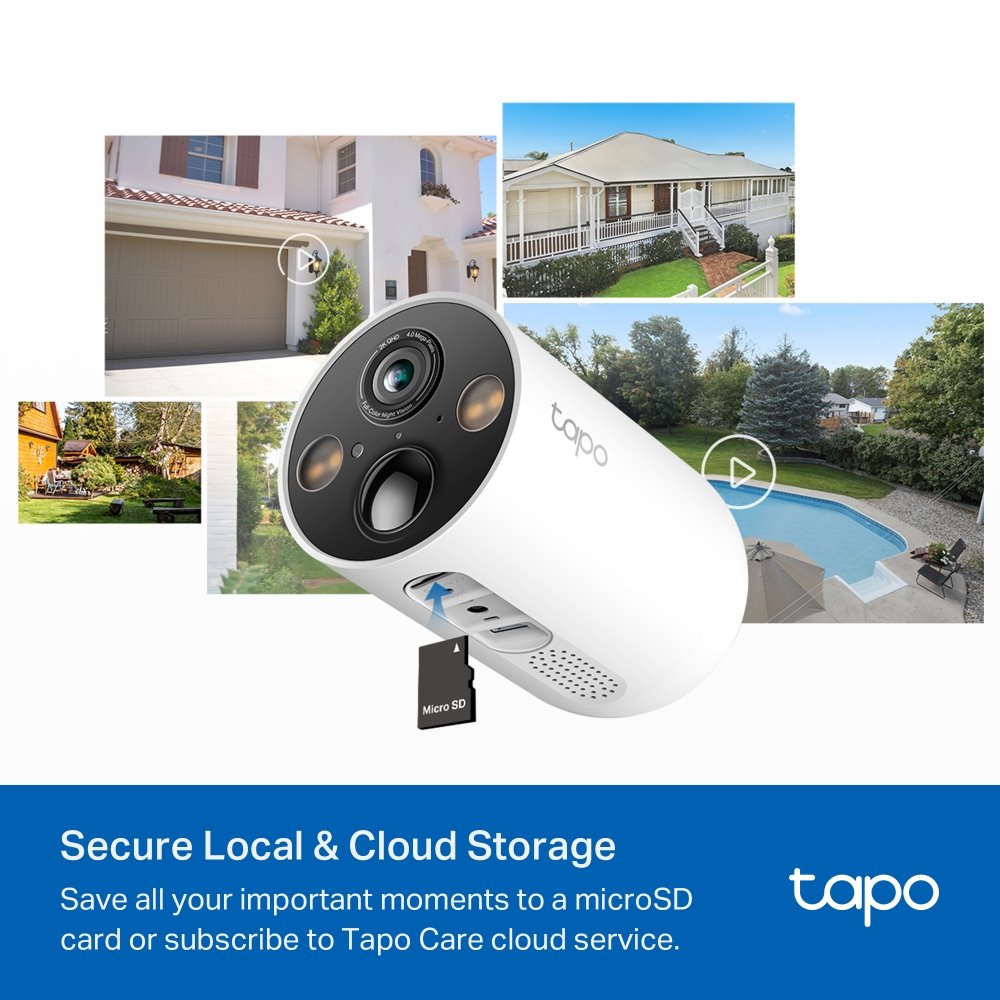 TP-Link Tapo C425 KIT Bateriová WiFi Kamera, venkovní, 4MPx, 2560 × 1440, audio, IR 15m, SD, IP66, solar panel 2.5W