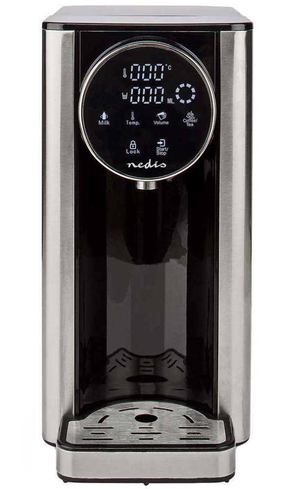 POŠKOZENÝ OBAL - NEDIS automat na horkou vodu/ objem 2,7 l/ display/ digitální/ černá (hliník)