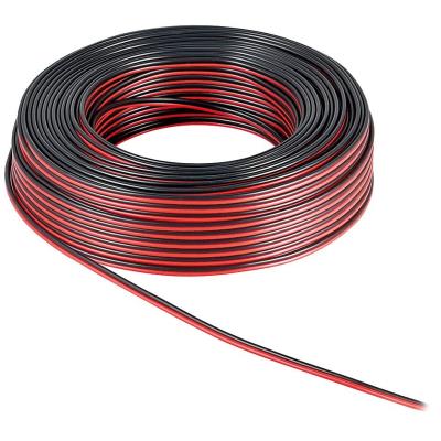 PremiumCord Nestíněná dvojlinka 2x0.50mm2 černá/červená, metráž, cena za 1m