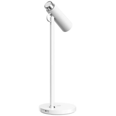 IMMAX LED stolní lampička TIT/ Qi nabíjení/ 12W/ DC12V/1A/ 100-240 VAC/ 150lm/ bílá se stříbrnými prvky
