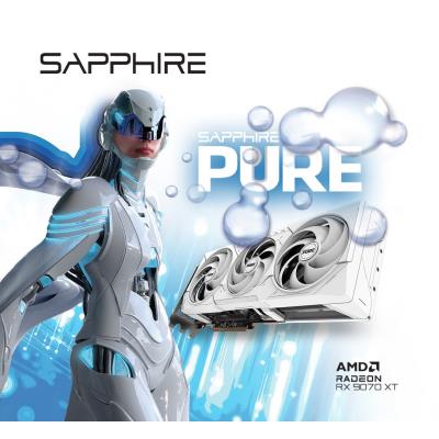 SAPPHIRE PURE AMD RADEON RX 9070 XT GAMING OC 16GB / 2x HDMI / 2x DP