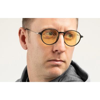 GUNNAR kancelářske/herní brýle LOOP ONYX/MERCURY  * jantarová  skla  * BLF 65 * GUNNAR focus