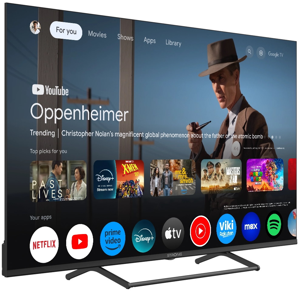 STRONG SMART LED TV 50"/ SRT50UG7773C/ UHD/ 3840x2160/ DVB-T2/C/S2/ H.265/HEVC/ 3xHDMI/ 2xUSB/ Wi-Fi/ LAN/ G/ ANDROID 14