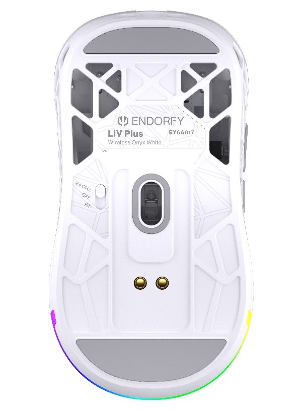 Endorfy myš LIV Plus Onyx White Wireless / PAW3395 / Khail GM 8.0 / bezdrátová / ultralehká / dockovací stanice / bílá