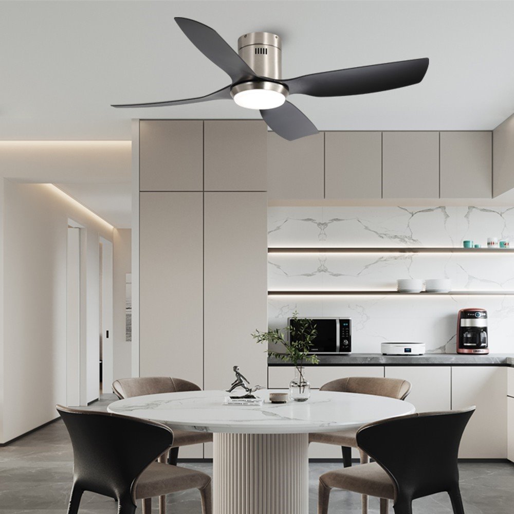 IMMAX NEO LITE PURE SMART LED stropní svítidlo s ventilátorem 24W, Wi-Fi, TUYA, černo-stříbrné