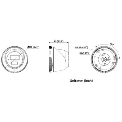 OPRAVENÉ - HiLook Powered by HIKVISION/ IPC-T280HA-LU/ Turret/ 8Mpix/ 2.8mm/ Smart Hybrid Light/ MD2.0/ IP67/ IR 30m