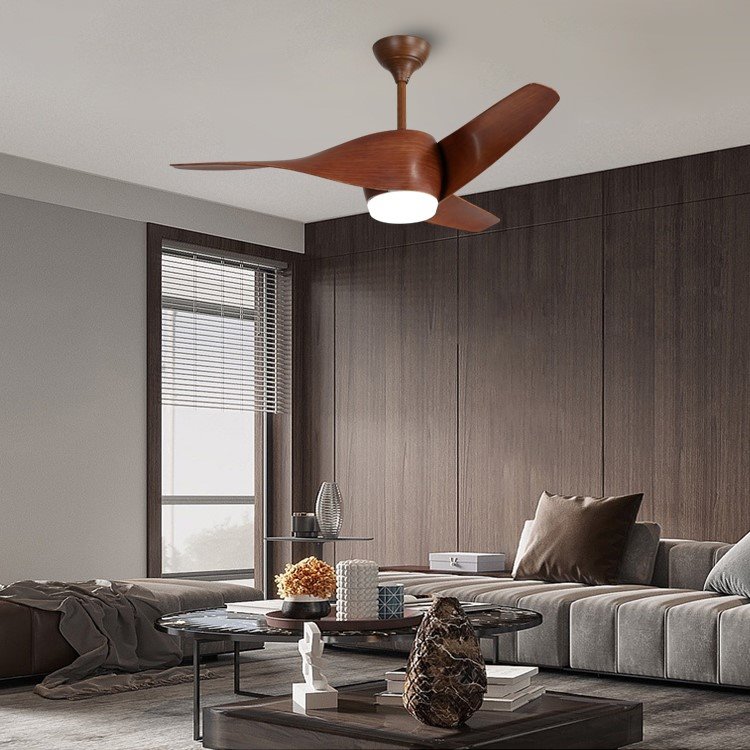 IMMAX NEO LITE WAVE SMART LED stropní svítidlo s ventilátorem 18W, Wi-Fi, TUYA, hnědé (barva dřeva)