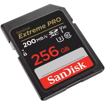 SanDisk Extreme PRO 256GB SDXC / UHS-I, Class 10, U3, V30 /  up to 200MB/s & 140MB/s Read/Write / + 2 years RescuePRO