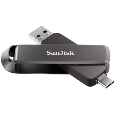 SanDisk Extreme PRO Dual Drive 256GB / USB Type-C + USB Type-A / USB 3.2 Gen 1 / kov / černá