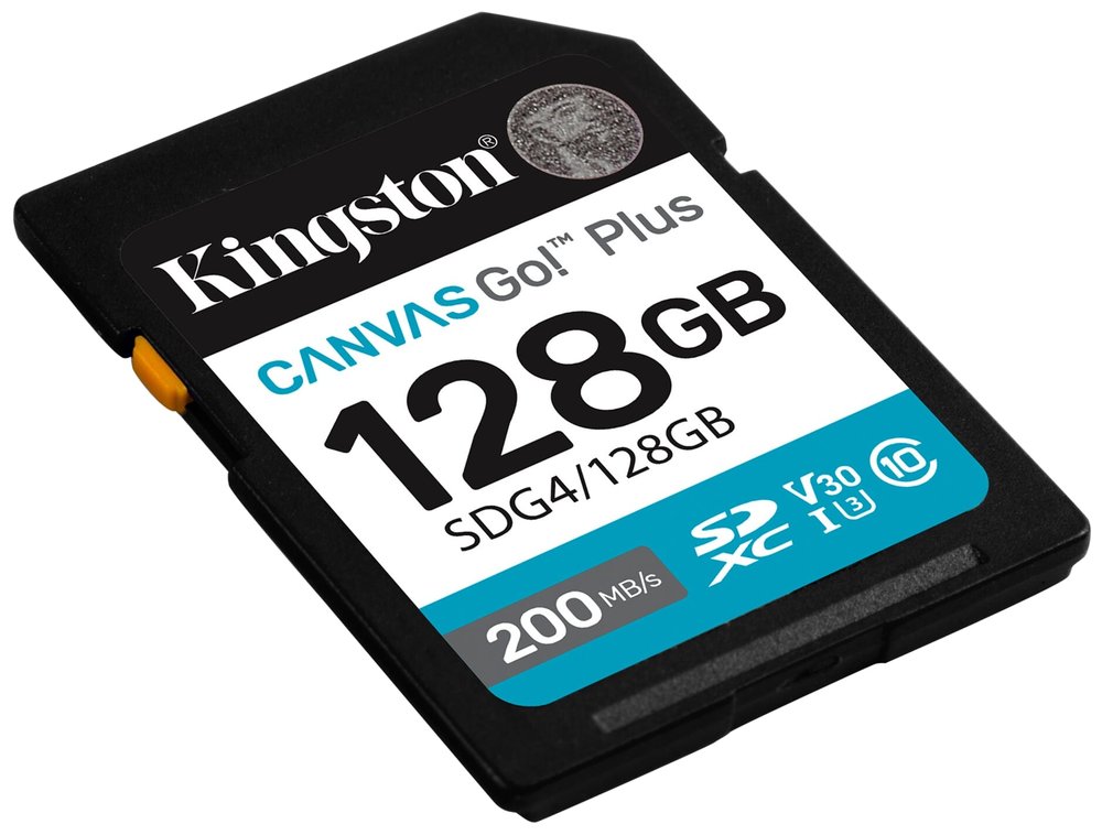 KINGSTON Canvas Go Plus Gen4 128GB SDXC / C10 / UHS-I U3 V30 / up to  200MB/s