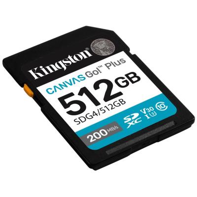 KINGSTON Canvas Go Plus Gen4 512GB SDXC / C10 / UHS-I U3 V30 / up to  200MB/s