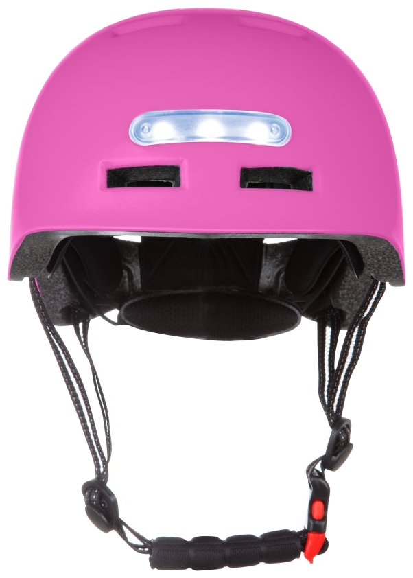 BLUETOUCH bezpečnostní helma s LED/ velikost S/ růžová