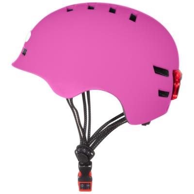 BLUETOUCH bezpečnostní helma s LED/ velikost S/ růžová
