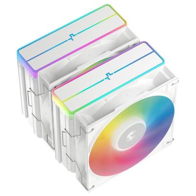 DEEPCOOL chladič AG620 WH ARGB V2 / 2x 120mm fan / 6x heatpipes / PWM / pro Intel i AMD / bílý