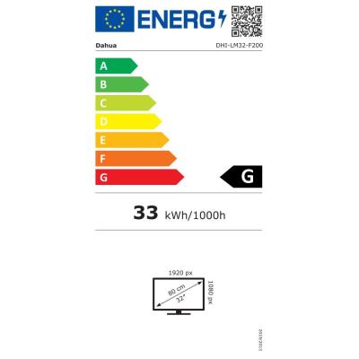 DAHUA 32" LED LM32-F200/ IPS panel/ 1920x1080(FHD)/ 1400:1/ 8ms/ 240cd/m2/ HDMI/ VGA/ USB/ REPRO/ VESA75x75/ provoz 24/7