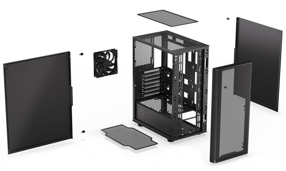POŠKOZENÝ OBAL - Endorfy skříň Ventum 200 Solid / 120mm PWM fan / 2xUSB / černá