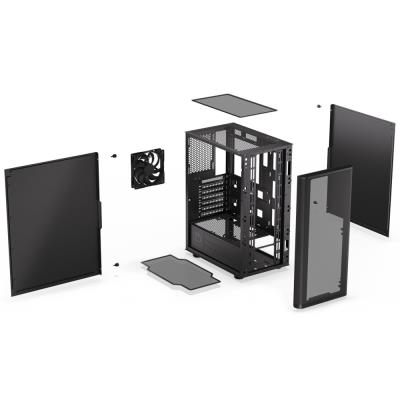 POŠKOZENÝ OBAL - Endorfy skříň Ventum 200 Solid / 120mm PWM fan / 2xUSB / černá