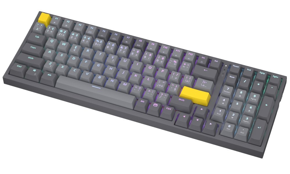 Endorfy mechanická klávesnice Celeris 1800 CZ / BT / USB / bezdrát / MacOS kompatibilní / sidetune / CZ/SK layout