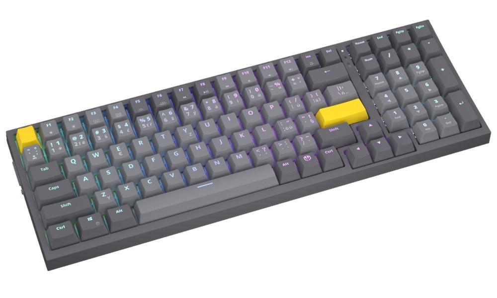 Endorfy mechanická klávesnice Celeris 1800 / BT / USB / bezdrát / MacOS kompatibilní / sidetune / US layout
