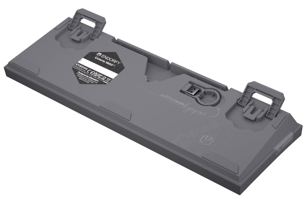 Endorfy mechanická klávesnice Celeris 1800 / BT / USB / bezdrát / MacOS kompatibilní / sidetune / US layout