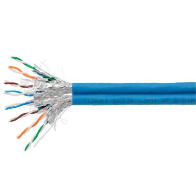 PLANET kabel SFTP, drát, Cat 6A, 4p, 500MHz, LS0H, TWIN stíněný každý pár, Planet Elite, modrý, Dca, balení 2*500m