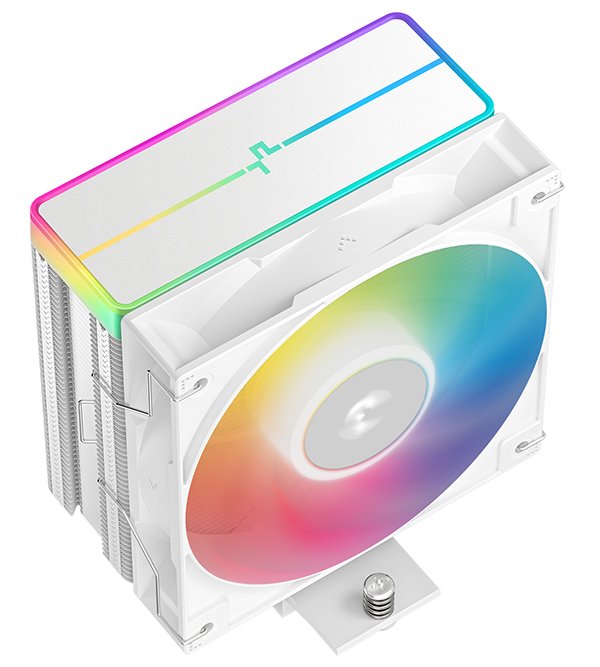 DEEPCOOL chladič AG400 ARGB V2 / 120mm fan ARGB / 4x heatpipes / PWM / pro Intel i AMD / bílý