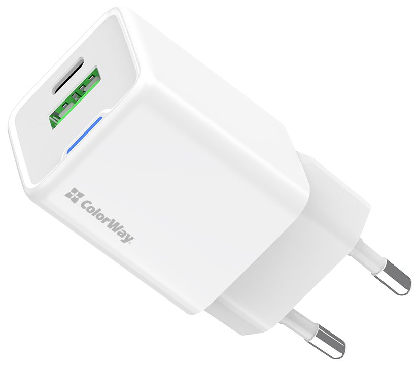 COLORWAY 1x USB-C/ síťová nabíječka/ GaN/ PD/ PPS/ QC/ 35W/ Bílá