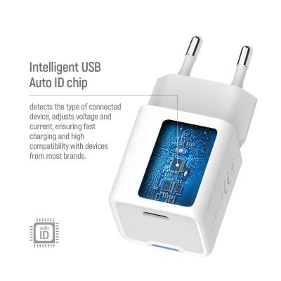 COLORWAY 1x USB-C/ síťová nabíječka/ GaN/ PD/ PPS/ 30W/ Bílá